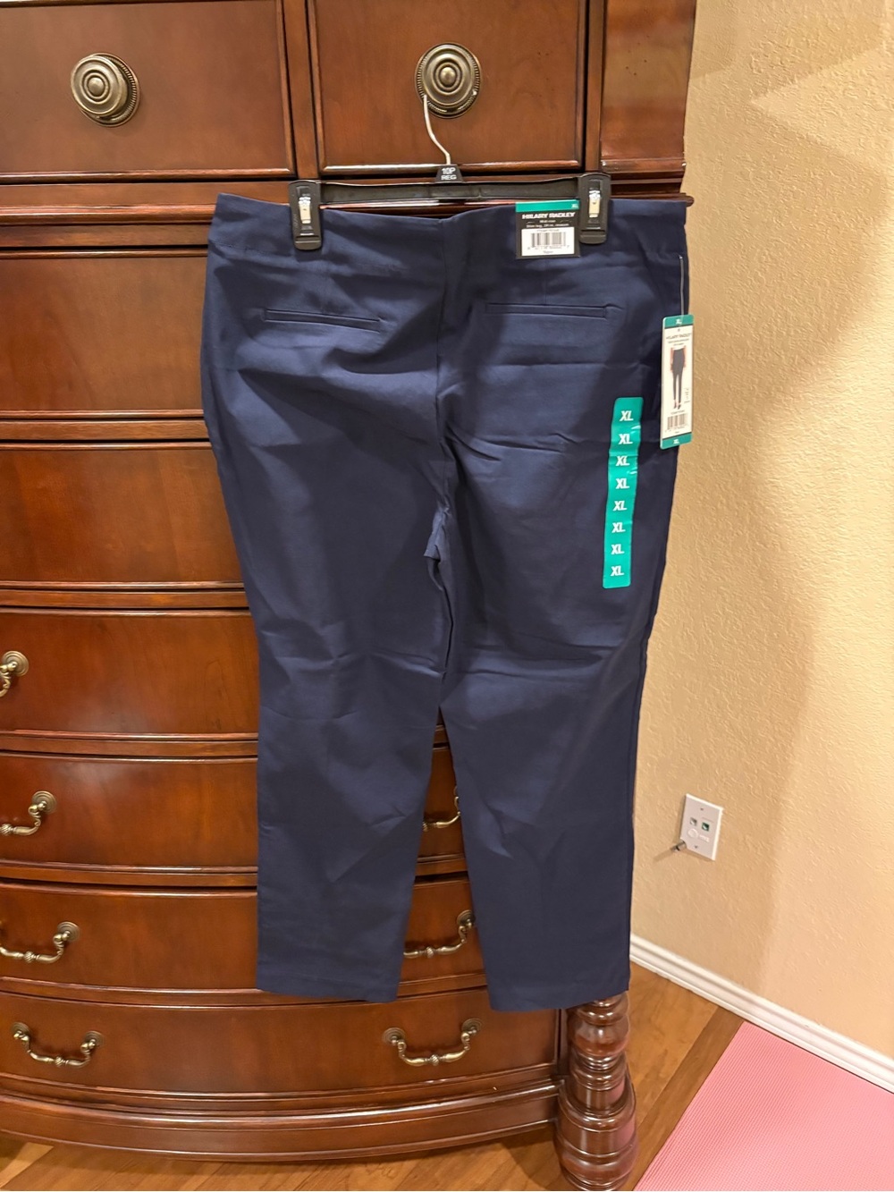 Hilary Radley Navy Pull-On Ponte Pants for women